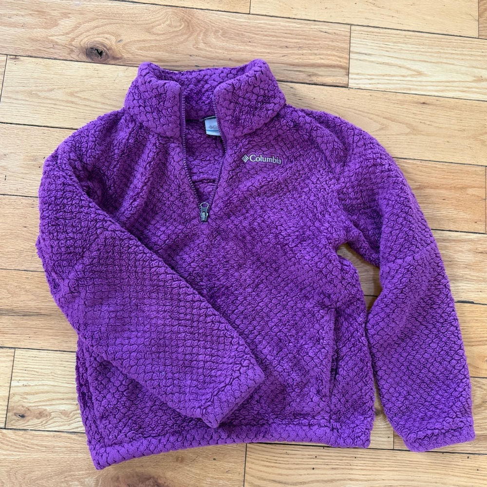 Columbia Kids' Cozy Purple Fleece Hoodie